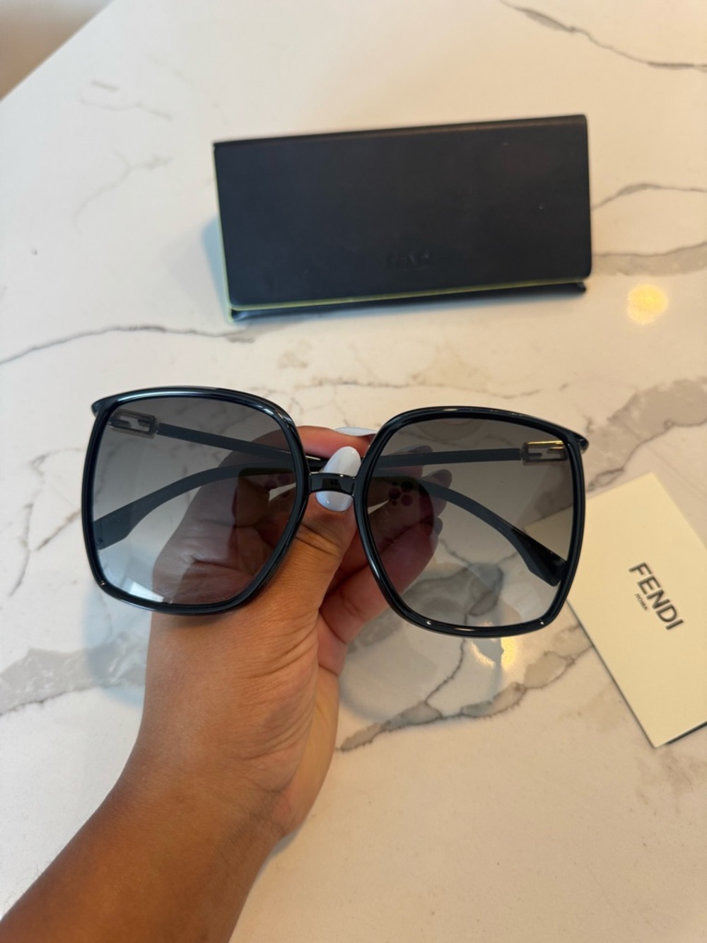 Fendi Black Sunglasses with Gradient Gray Lenses - Picture 5 of 7